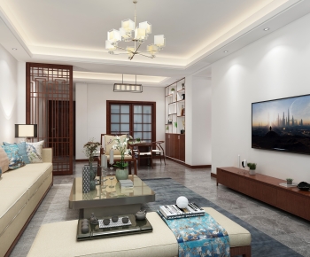 New Chinese Style A Living Room-ID:870193002