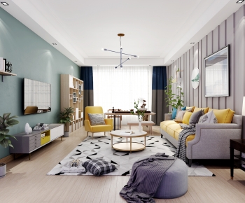 Nordic Style A Living Room-ID:348306892