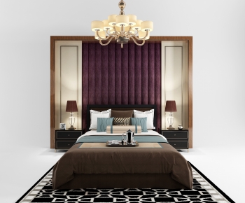 Modern Double Bed-ID:903673895