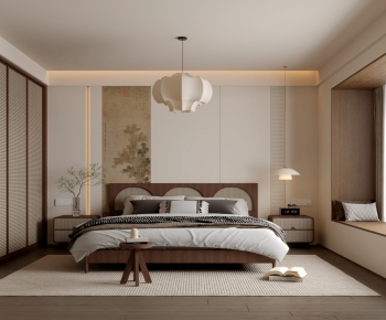 New Chinese Style Bedroom-ID:614264975