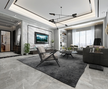 Modern A Living Room-ID:641916049