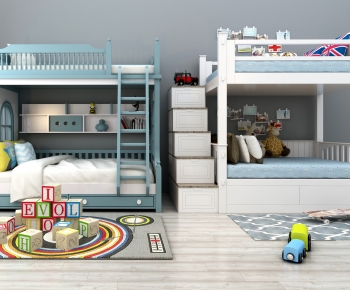 Nordic Style Bunk Bed-ID:110925916