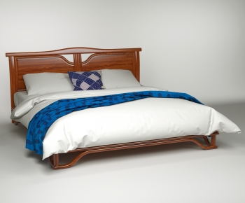 New Chinese Style Double Bed-ID:616422898