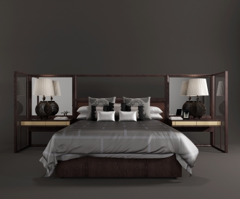 New Chinese Style Double Bed-ID:491589077