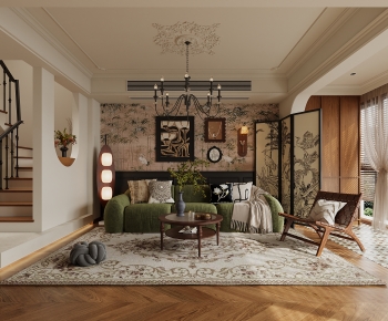 French Style A Living Room-ID:210519084