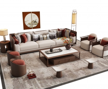 New Chinese Style Sofa Combination-ID:815707923