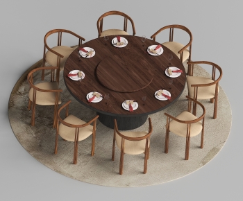 New Chinese Style Dining Table And Chairs-ID:336431037