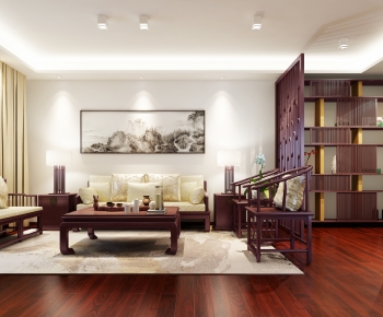 Chinese Style A Living Room-ID:421619414