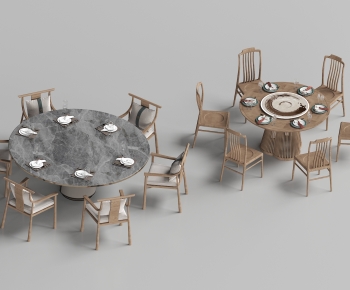 New Chinese Style Dining Table And Chairs-ID:500415097