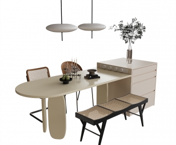 French Style Dining Table And Chairs-ID:545130975