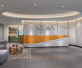 Modern Office Reception Desk-ID:102650883