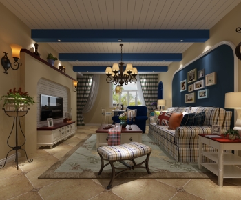 Mediterranean Style A Living Room-ID:901660921