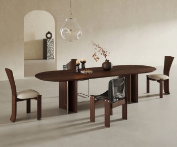 Wabi-sabi Style Dining Table And Chairs-ID:911348104