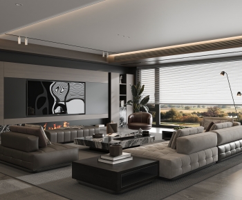 Modern A Living Room-ID:444914101