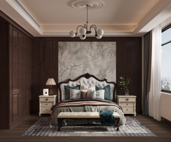 American Style Bedroom-ID:409472947