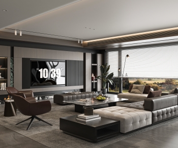 Modern A Living Room-ID:804616932