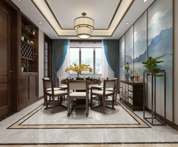 New Chinese Style Dining Room-ID:805556063