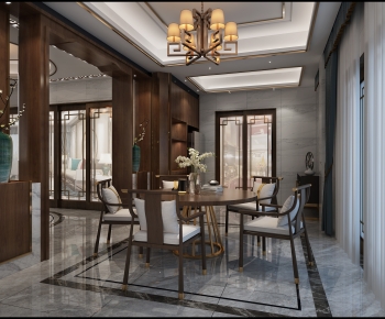 Chinese Style Dining Room-ID:991633897