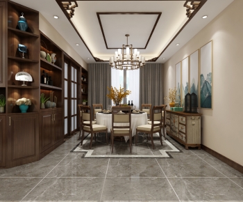 New Chinese Style Dining Room-ID:636529927