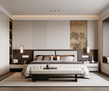 New Chinese Style Bedroom-ID:598053938