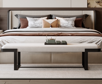 New Chinese Style Double Bed-ID:108798987