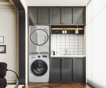 Modern Balcony Laundry Room-ID:726389889