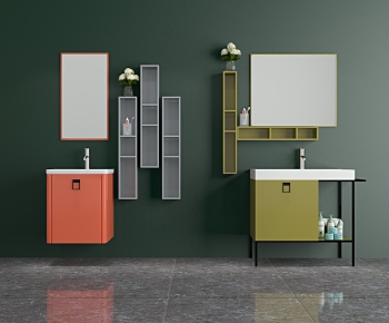 Industrial Style Bathroom Cabinet-ID:575850015