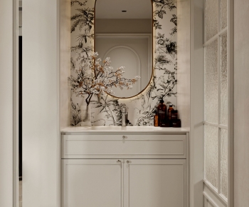 French Style New Chinese Style Bathroom Cabinet-ID:879199514