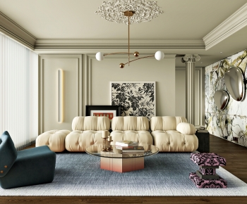 French Style A Living Room-ID:662885904