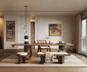 Wabi-sabi Style Tea House-ID:994617947