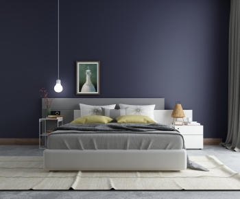 Nordic Style Double Bed-ID:573441032