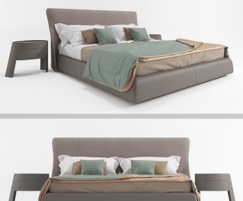 Modern Double Bed-ID:592875003