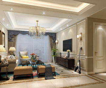 European Style A Living Room-ID:521924023