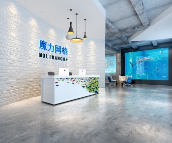 Modern Office Reception Desk-ID:270528087