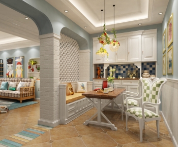 Mediterranean Style Dining Room-ID:241301194