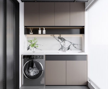 Modern Balcony Laundry Room-ID:394612075