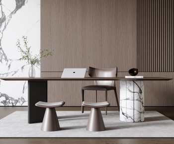 Modern Computer Desk And Chair-ID:237881906