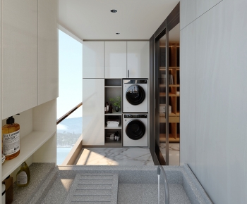 Modern Balcony Laundry Room-ID:289608961