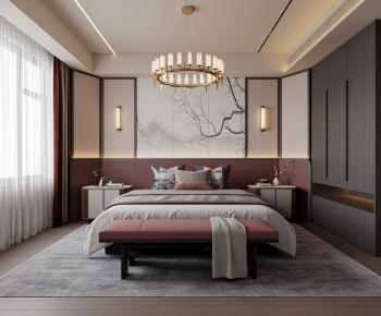 New Chinese Style Bedroom-ID:205941923