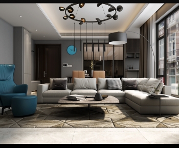 Modern A Living Room-ID:543699383