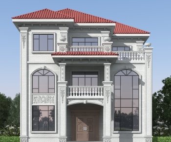 Simple European Style Detached Villa-ID:434968955