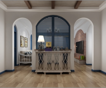 Mediterranean Style Hallway-ID:879306085