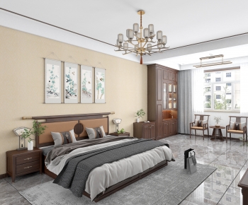 New Chinese Style Bedroom-ID:770766029