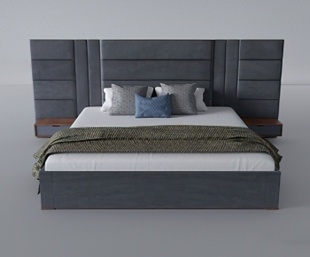 Modern Double Bed-ID:432379244