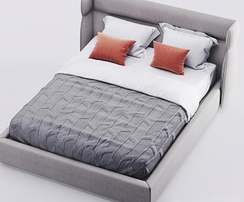 Modern Double Bed-ID:955574991