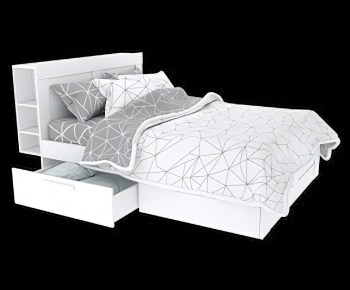 Modern Double Bed-ID:700042012