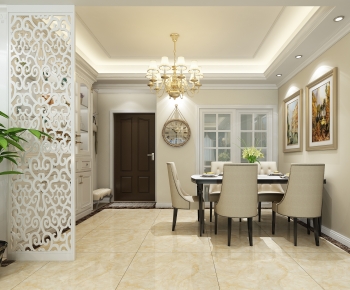 Simple European Style Dining Room-ID:638022903