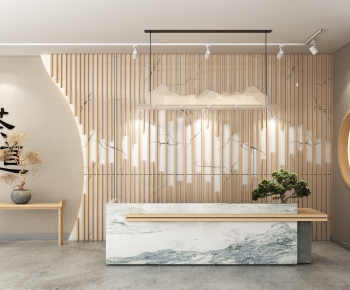 New Chinese Style Office Reception Desk-ID:451857094