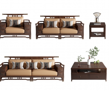 New Chinese Style Sofa Combination-ID:809649943