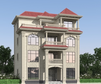 Simple European Style Detached Villa-ID:160474066